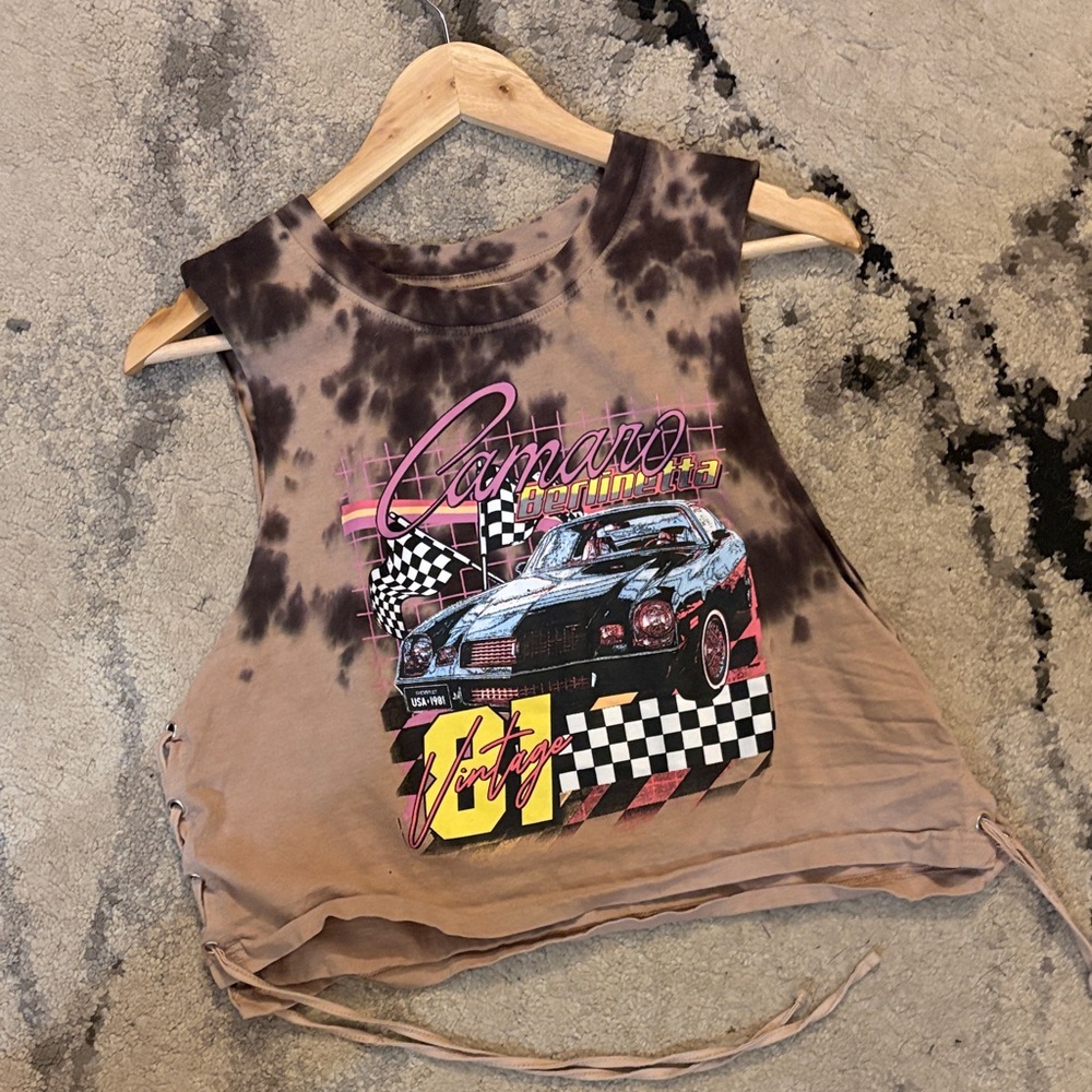 Camaro Graphic Tank Top - Brown